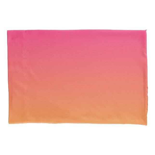 Pink and orange gradient pillow case (Front)