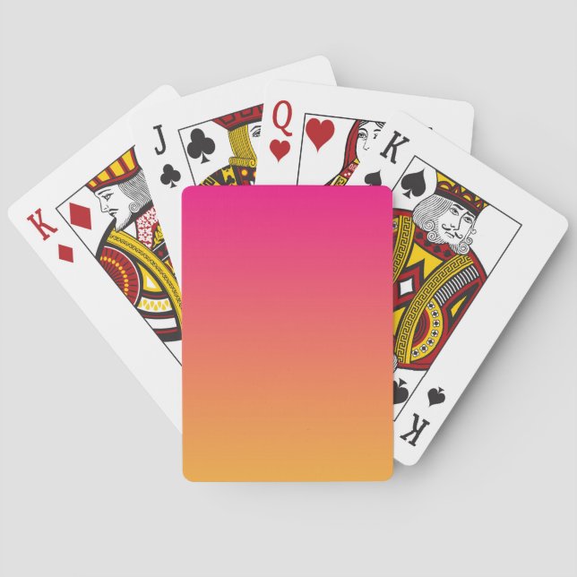 Pink and orange gradient poker cards (Back)