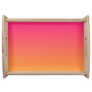 Pink and orange gradient serving tray
