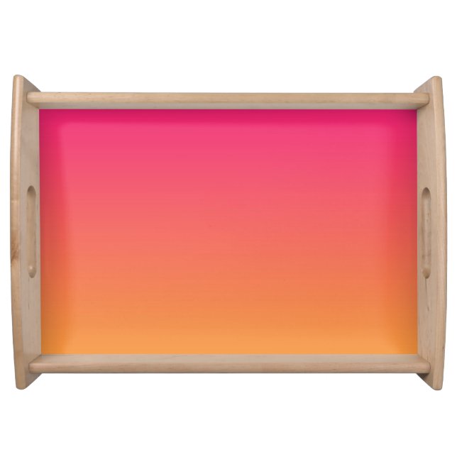 Pink and orange gradient serving tray (Front)