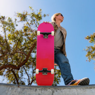 Pink and Orange Gradient Skateboard