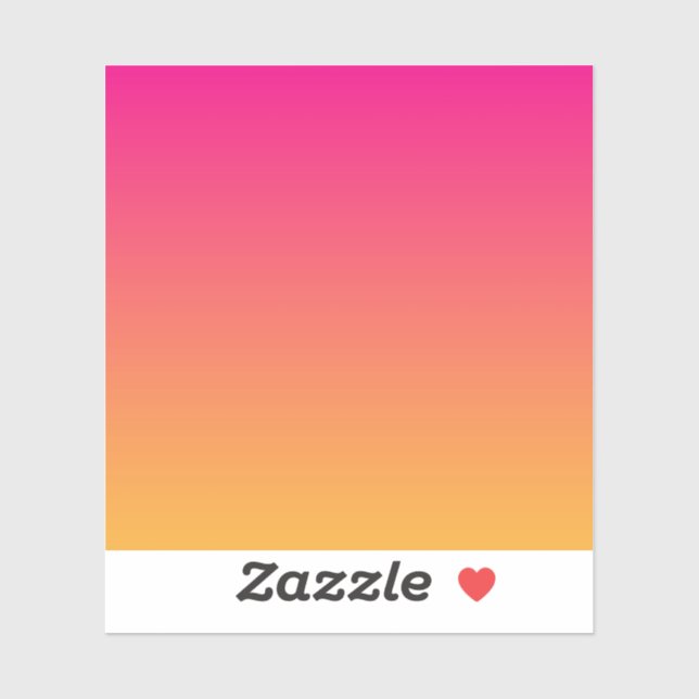 Pink and orange gradient sticker (Sheet)