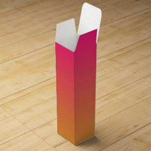 Pink and orange gradient wine box