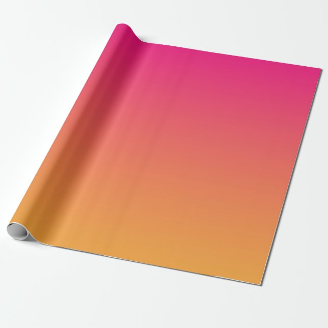 Pink and orange gradient wrapping paper (Unrolled)