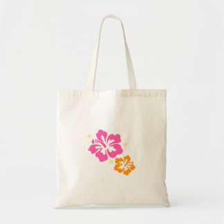 Pink and orange hibiscus flower Tote Bag