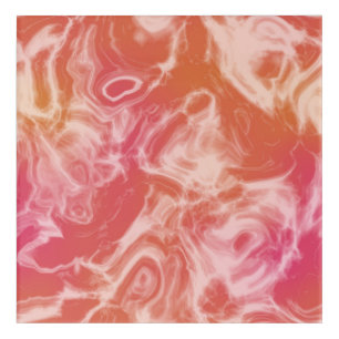 Pink and orange marble Abstract Acrylic Print