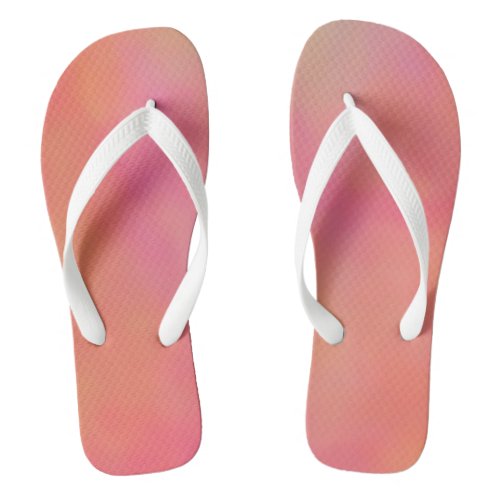 Pink and Orange Marrbled Cloud abstract Flip Flops