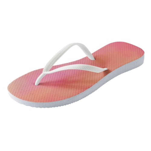 Pink and Orange Marrbled Cloud abstract Flip Flops