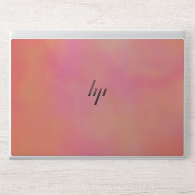 Pink and Orange Marrbled Cloud abstract HP Laptop Skin (Front)