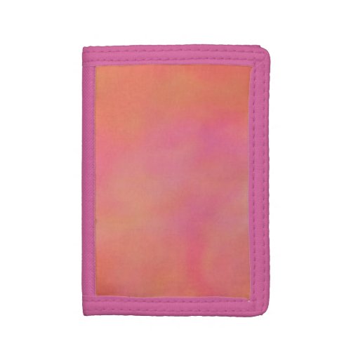 Pink and Orange Marrbled Cloud abstract Trifold Wallet