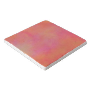 Pink and Orange Marrbled Cloud abstract Trivet