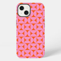 Pink And Orange Mid Century Modern Pattern