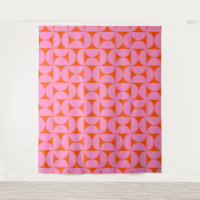 Pink And Orange Mid Century Modern Pattern