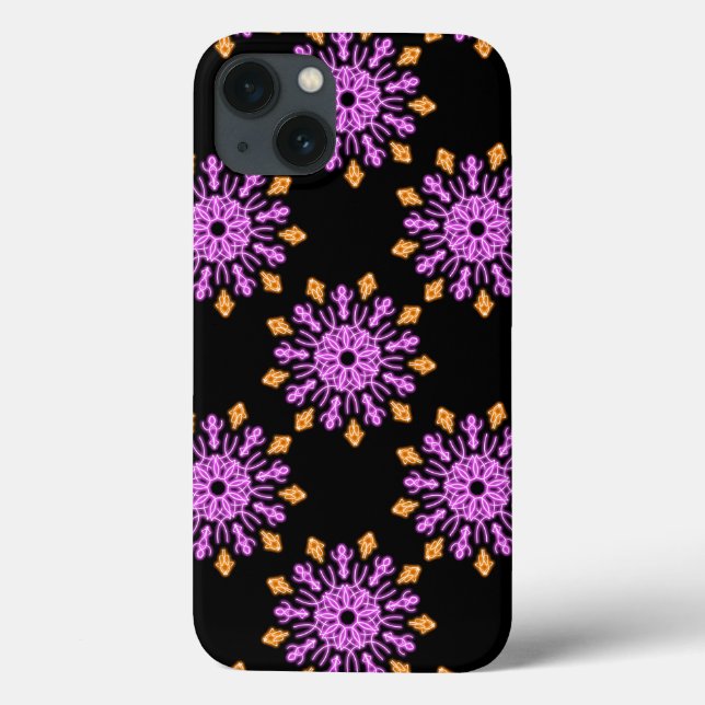 Pink and orange neon flower Case-Mate iPhone case (Back)
