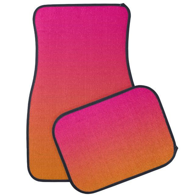 “Pink And Orange Ombre” Car Mat (Set)