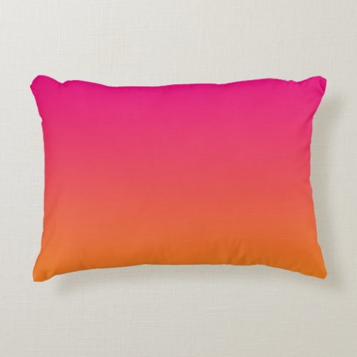 âœPink And Orange Ombreâ Decorative Pillow