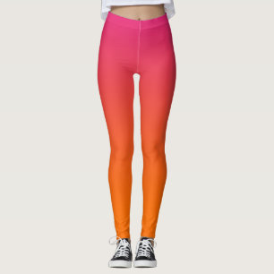 Pink and Orange Ombre Leggings