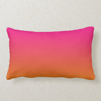 “Pink And Orange Ombre” Lumbar Pillow