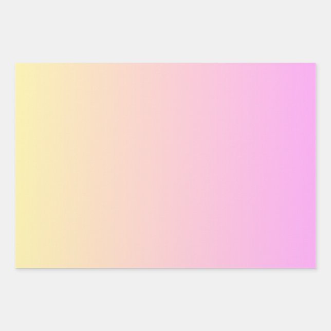 Pink And Orange Ombre  Wrapping Paper Sheets (Front)
