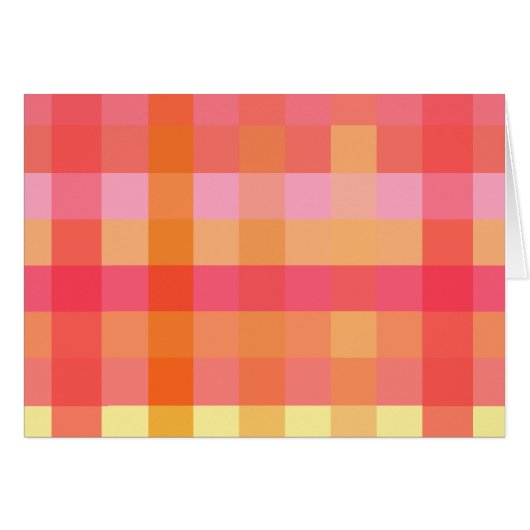 Pink and orange plaid cards (Front Horizontal)