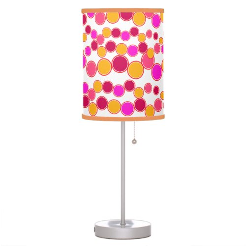 Pink and Orange Polka Dots Lamp