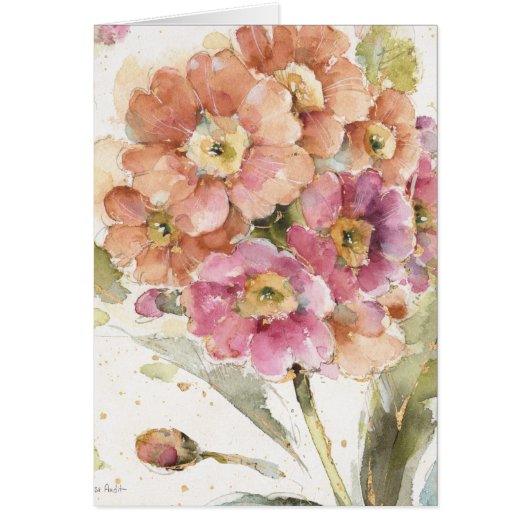 Pink and Orange Primrose Cards (Front)
