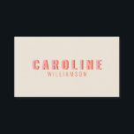 Pink and Orange Retro Typography Creative Modern Business Card<br><div class="desc">Pink and Orange Retro Typography Creative Modern Business Card</div>