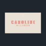 Pink and Orange Retro Typography Creative Modern Business Card<br><div class="desc">Pink and Orange Retro Typography Creative Modern Business Card</div>