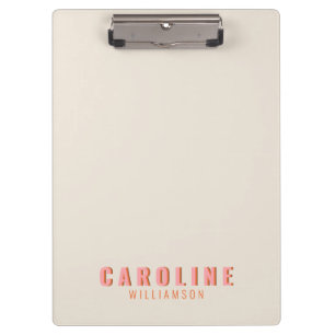 Pink and Orange Retro Typography Creative Modern Clipboard