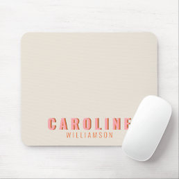 Pink and Orange Retro Typography Creative Modern Mouse Pad
