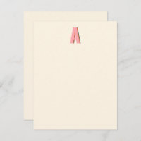 Pink and Orange Retro Typography Monogram Initial
