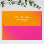 Pink and Orange Return Address A7 Envelope<br><div class="desc">Beautiful hot pink and orange pre-addressed envelopes.</div>