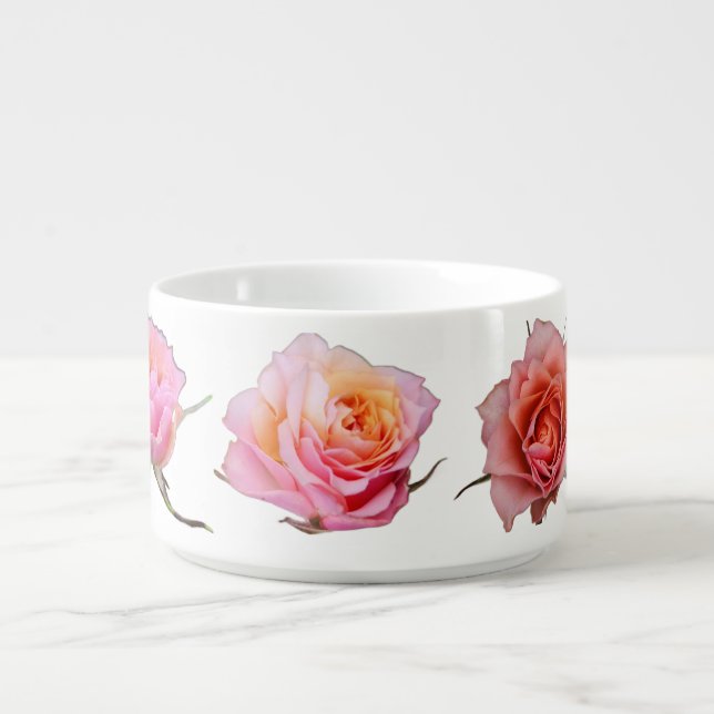 Pink and Orange Rose Bowl (Center)