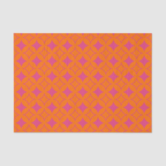 Pink and orange shippo tissue paper (Front)
