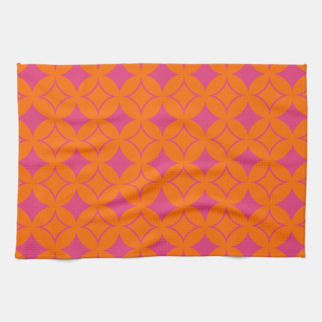 Pink and orange shippo towel (Horizontal)