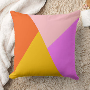 Pink and Orange Throw Pillow