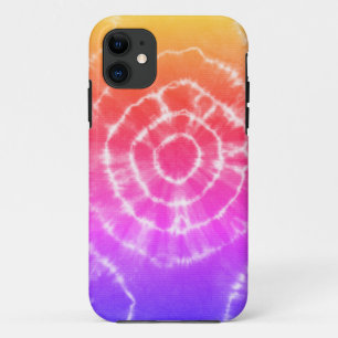 Pink and orange trendy tie-dye pattern iPhone 11 case