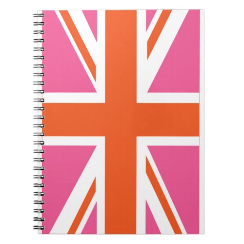 Pink and Orange Union Flag Notebook