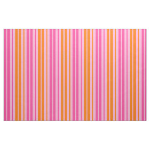  Pink and Orange Vertical Stripes Design   Fabric
