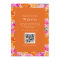Pink and Orange | Vibrant Garden | QR Code Wedding