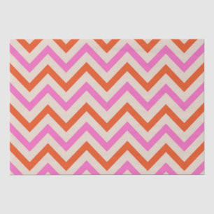 Pink and Orange Zigzag Chevron pattern Tissue Paper