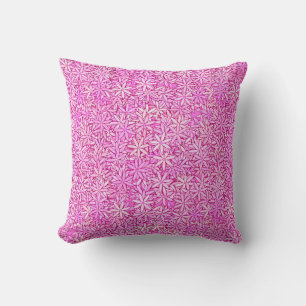 Pink and orchid flowers, orchid background throw pillow