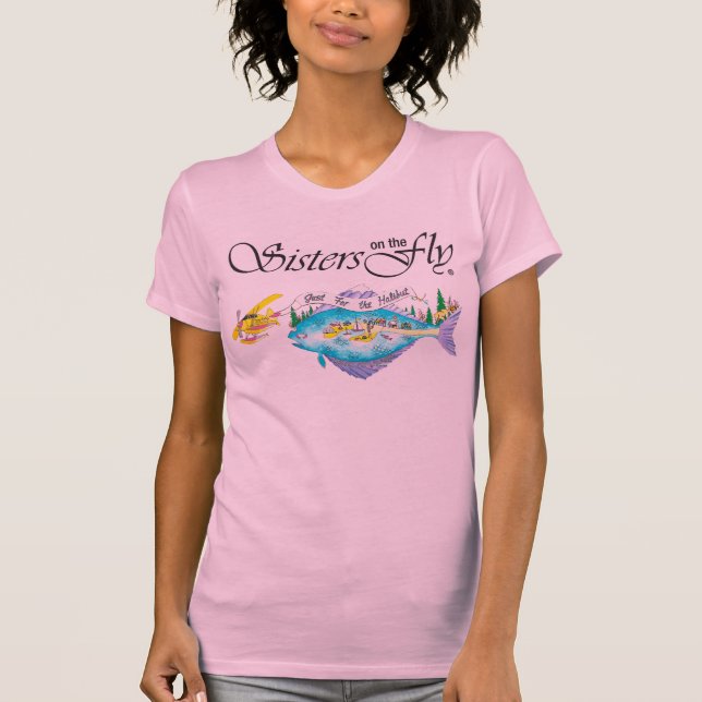 PINK AND OTHER COLORS BOTH SIDES PRINTED T-Shirt (Front)