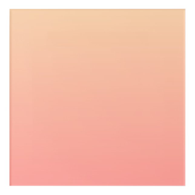 Pink and Peach Gradient Acrylic Print (Front)