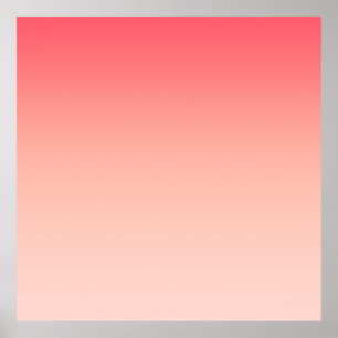 Pink and peach gradient background poster