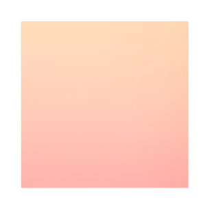 Pink and Peach Gradient Metal Print