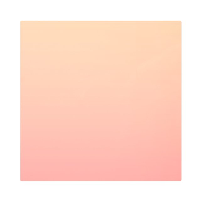 Pink and Peach Gradient Metal Print (Front)