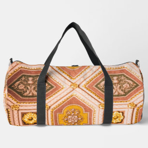 Pink and Peach Hungarian Architecture Duffle Bag