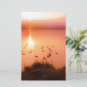 Pink and peach lake sunset (Standing Front)