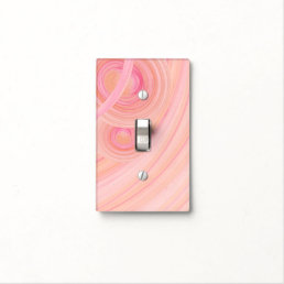 Pink and Peach Pastel Spirals Light Switch Cover